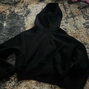 black cropped sweatshirt